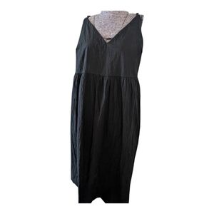 ​NWT A New Day Black Textured Smocked Midi Dress Plus Size 2X